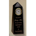 Black Marble Obelisk Award w/ Clock